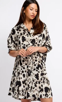 Little Mistress Dresses | Race Day Edit<Animal Print Shirt Dress