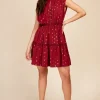 Little Mistress Dresses | Race Day Edit<Berry Rainbow Foil Tie Mini Dress