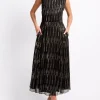 Little Mistress Dresses | Midi Dresses<and Gold Tie Back Midi Dress