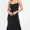 Little Mistress Chloe Lewis Collection | Dresses<Embellished Slinky Cowl Neck Midi Dress by Chloe Lewis