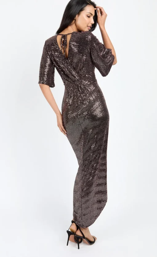 Little Mistress Race Day Edit | Chloe Lewis Collection<Foil Mock Wrap Maxi Dress by Chloe Lewis