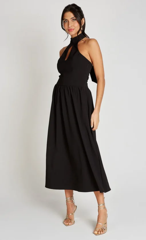 Little Mistress Dresses | Race Day Edit<Halter Neck Keyhole Midaxi Dress
