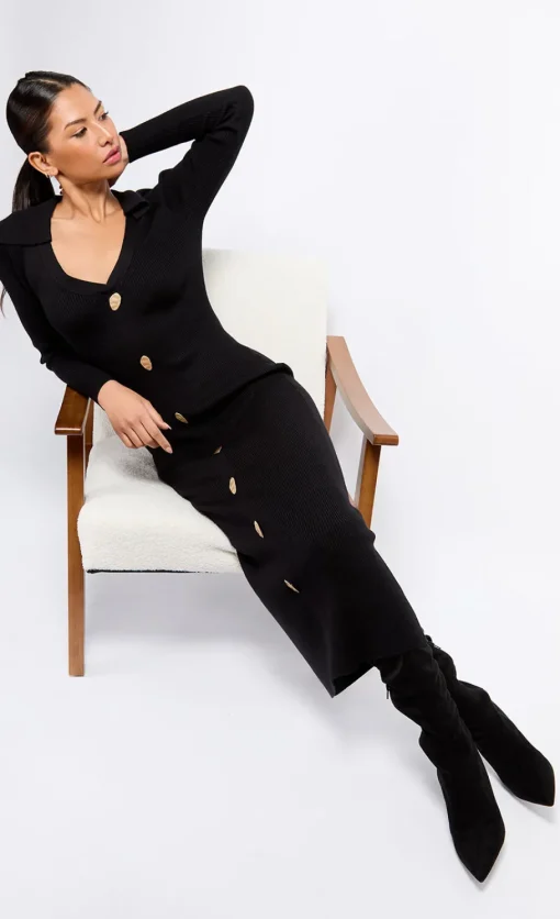 Little Mistress Dresses | Knitwear<Knit Midaxi Dress