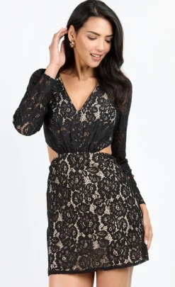 Little Mistress Chloe Lewis Collection | Dresses<Lace Cut-Out Mini Dress by Chloe Lewis