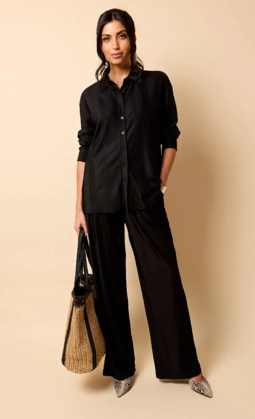 Little Mistress Co-Ords | Vicky Pattison Collection<Plisse Shirt by Vicky Pattison
