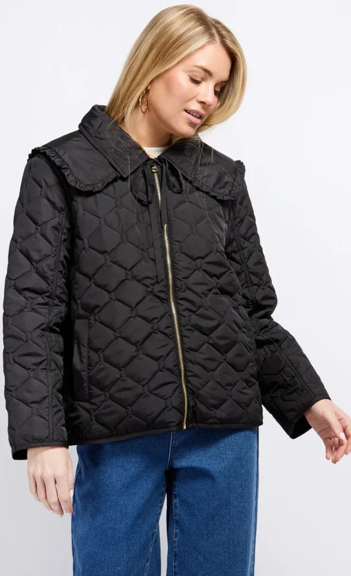Little Mistress Coats & Jackets<Quilted Collar Detail Jacket