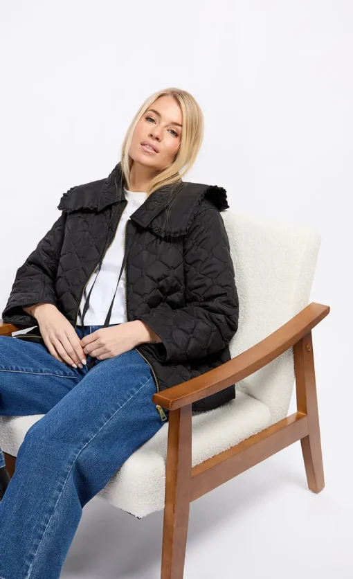 Little Mistress Coats & Jackets<Quilted Collar Detail Jacket