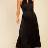 Little Mistress Dresses | Midi Dresses<Spot Print Rosette Midaxi Dress