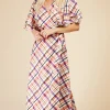 Little Mistress Race Day Edit | Summer / Holiday<Check Layered Sleeve Midaxi Wrap Dress