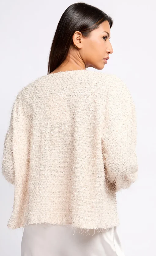 Little Mistress Tops<Cream Sequin Fringe Top