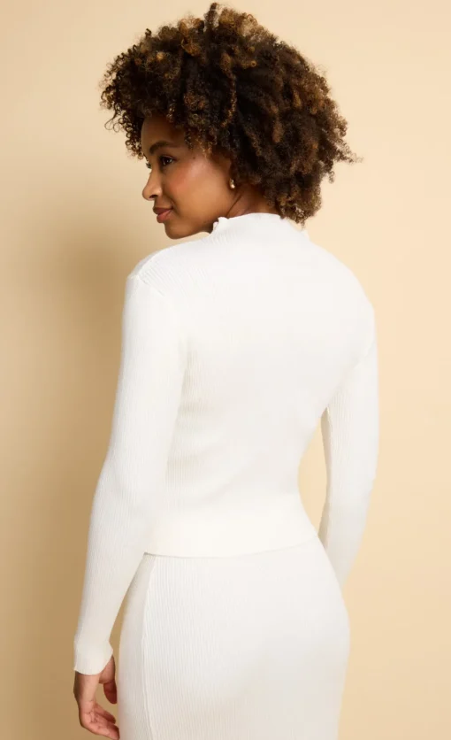 Little Mistress Co-Ords | Tops<Ecru Ribbed Top