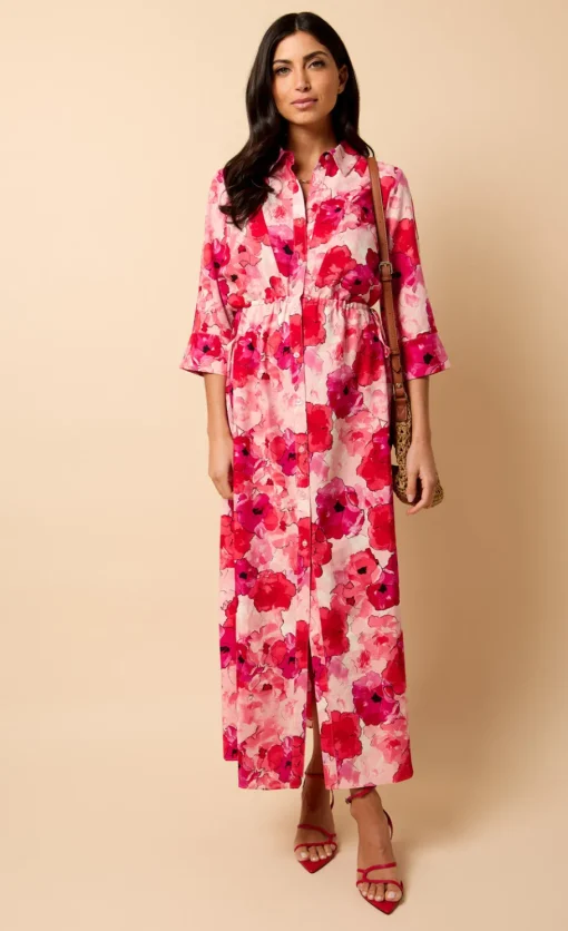 Little Mistress Dresses | Race Day Edit<Floral Maxi Shirt Dress by Vicky Pattison
