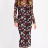 Little Mistress Dresses | Midi Dresses<Floral Print Gathered Midaxi Bodycon Dress