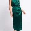 Little Mistress Office Fashion | Skirts<Satin Drape Midaxi Skirt