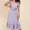 Little Mistress Dresses | Midi Dresses<Iris Texture Frill Midaxi Dress