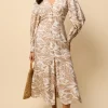 Little Mistress Dresses | Race Day Edit<Leaf Print Midaxi Dress