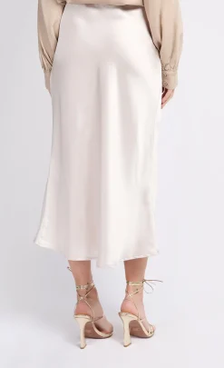 Little Mistress Skirts | Summer / Holiday<Oyster Satin Midi Skirt