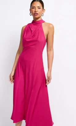 Little Mistress Summer / Holiday | Dresses<Draped Neck Detail Midaxi Dress