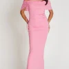 Little Mistress Dresses | Knitwear<Light Knit Bardot Midaxi Dress