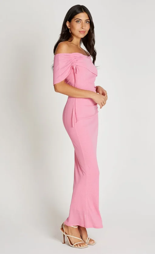 Little Mistress Dresses | Knitwear<Light Knit Bardot Midaxi Dress
