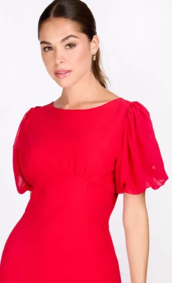 Little Mistress Dresses | Race Day Edit<Chiffon Puff Sleeve Maxi Dress