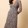 Little Mistress Dresses | Race Day Edit<Saffron and Amber Ditsy Floral Print Midi Dress