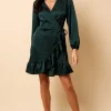Little Mistress Dresses | Race Day Edit<Saffron and Amber Animal Print Wrap Mini Dress