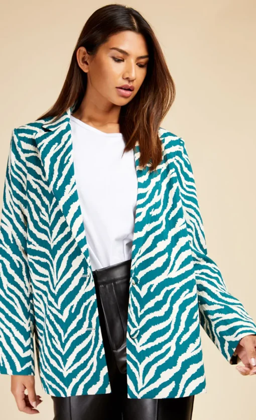 Little Mistress Blazers | Coats & Jackets<Zebra Print Blazer